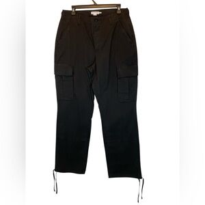 Good American Women’s Desert Storm Black Cargo Wide Leg Utility Pants 12/31